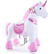 PonyCycle Official Classic U Series Ride On Unicorn Walking Animal plysch leksak hjul inget batteri Ingen elektricitet för ålder 4-9 Liten storlek Ux402