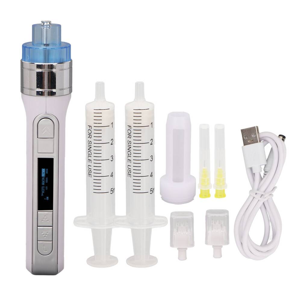 Bærbart microneedling-værktøj til hudpleje, dermarollerpen til hjemmebrug med ergonomisk konstruktion og smarte knapper til Halloween-fester