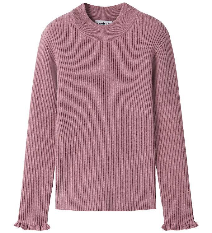 Name It Tröja - Stickad - Rib - NkfVianna - Syren - Name It - 9-10 år (134-140) - Tröja