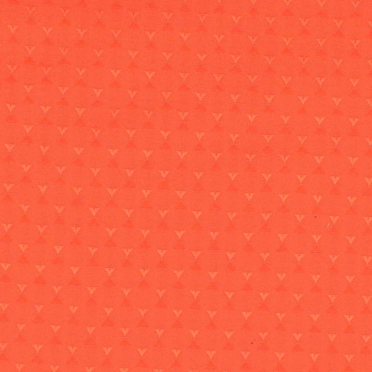 Orange med mønster, 280 cm bred - 45% Polyester, 55% Bomuld