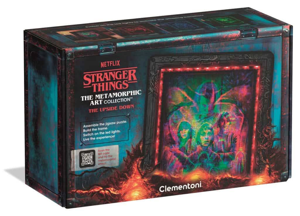 Stranger Things Upside Down pussel med 520 bitar och LED-ram från Clementoni