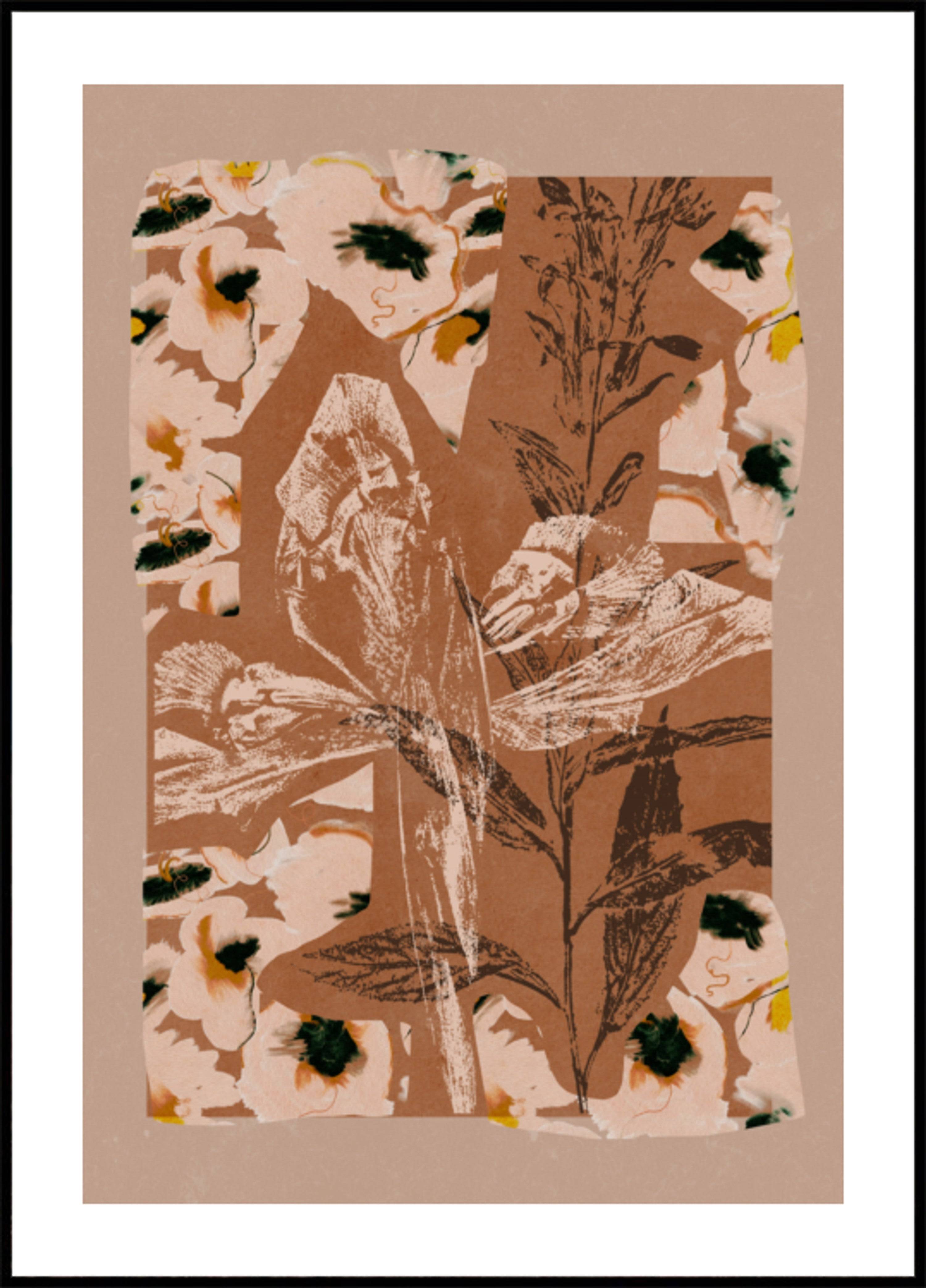 Earthy Floral Collage (30x40) - Plakater > Osorterade verk