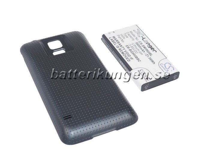 Batteri till Samsung Galaxy S5 mfl - 5.600 mAh - Blått
