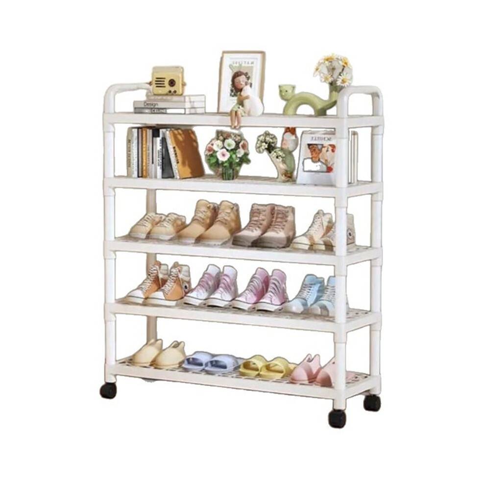 Plastic Simple Shoe Rack, Removable Shoe Cabinet Behind the Door, Multifunctional Storage Rack
