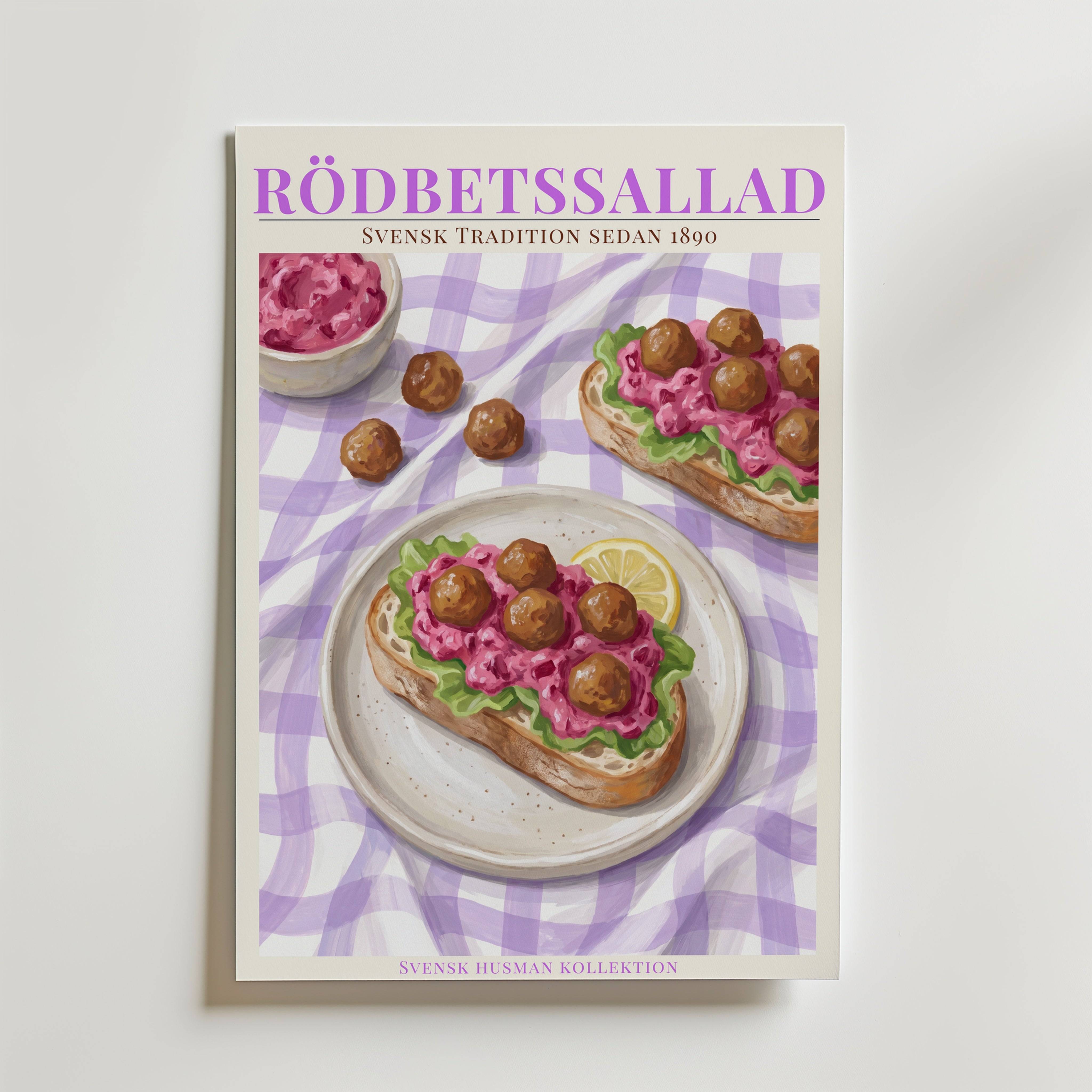 R�dbetssallad Poster - Fine Art Poster 40x50 cm