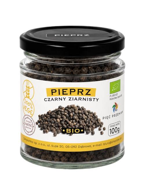 Pięć Przemian (Simpatiko) - Black Pepper Organic, Whole Grain - 100g (Whole Grain - 100g)