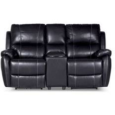 Enjoy Chicago Biografsofa - 2-personers sofa recliner (el) i sort kunstlæder