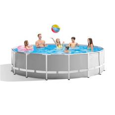 Intex Prism Rund pool med metallram 457 x 122 cm inkl pump och stege