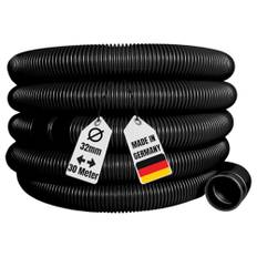 AquaOne Poolschlauch 32mm 30 Meter 1 1/4" Hochwertiger Pool Schlauch in schwarz für Garten & Schwimmbad Solarschlauch Schwimmbadschlauch Saugschlauch Pumpenschlauch