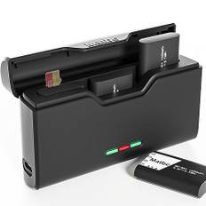 Matbc 1600 mAh ersättning för Sony NP-BX1 batteri 2-pack och 3-kanals Sony batteriladdare kompatibel med Sony NP-BX1/M8, ZV-1, ZV-1 II, ZV-1F, DSC-RX100 III, DSC-RX100 IV, DSC-RX1, HX90V, HX80
