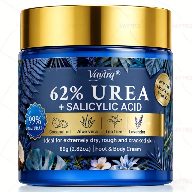 Urea Salicylic Acid Foot Cream, Suitable For Dry, Rough, And , Moisturizes, And Skin, Exfoliates, Contains , Hyaluronic Acid, And Collagen, Suitable For Body, Feet, And Hands, 80g/2.82oz
