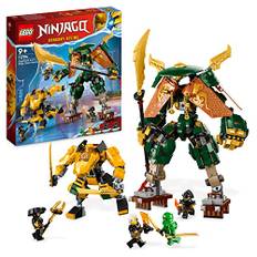 LEGO NINJAGO Lloyds und Arins Ninja Training-Mechs Set mit 2 kombinierbaren Action-Figuren und 5 Minifiguren, Ninja-Kampfspielset, Geschenk für Kinder 71794