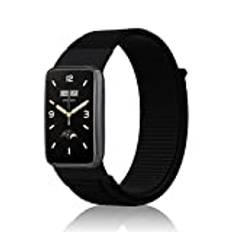 Niboow rem kompatibel med Xiaomi Smart Band 7 Pro (Mi Band 7 Pro), män kvinnor barn nylon mjukt lätt andningsbart klockarmband för Xiaomi Smart Band 7 Pro (Mi Band 7 Pro) – svart