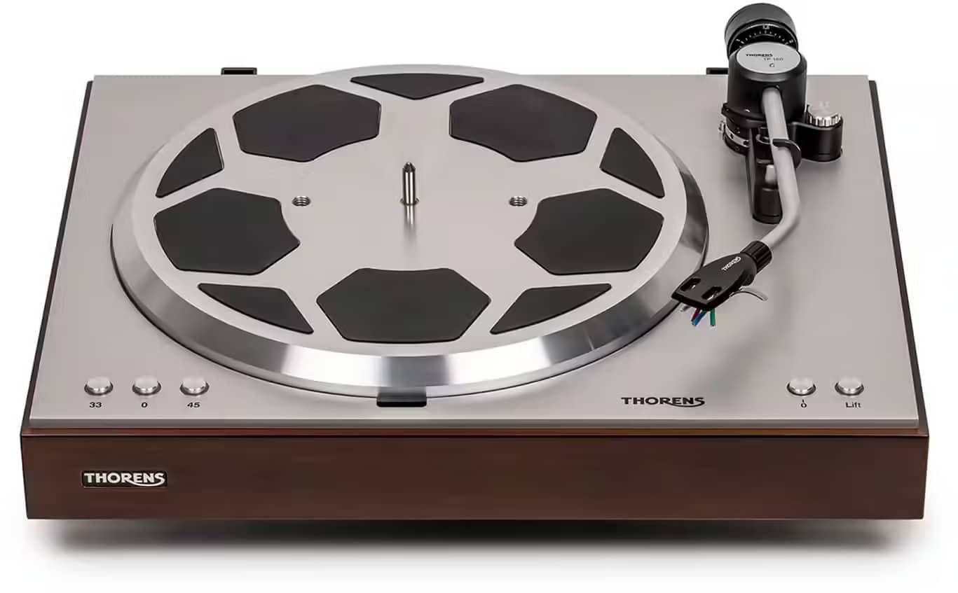 Thorens TD 404 DD - Utan thorens tas 1500 mc pickup Valnöt Pianolack
