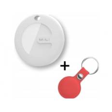 MiLi MiLi MiTag GPS module - Smart Locator with Leather Key Ring, Red