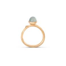 OLE LYNGGAARD LOTUS TINY RING MED AQUAMARIN