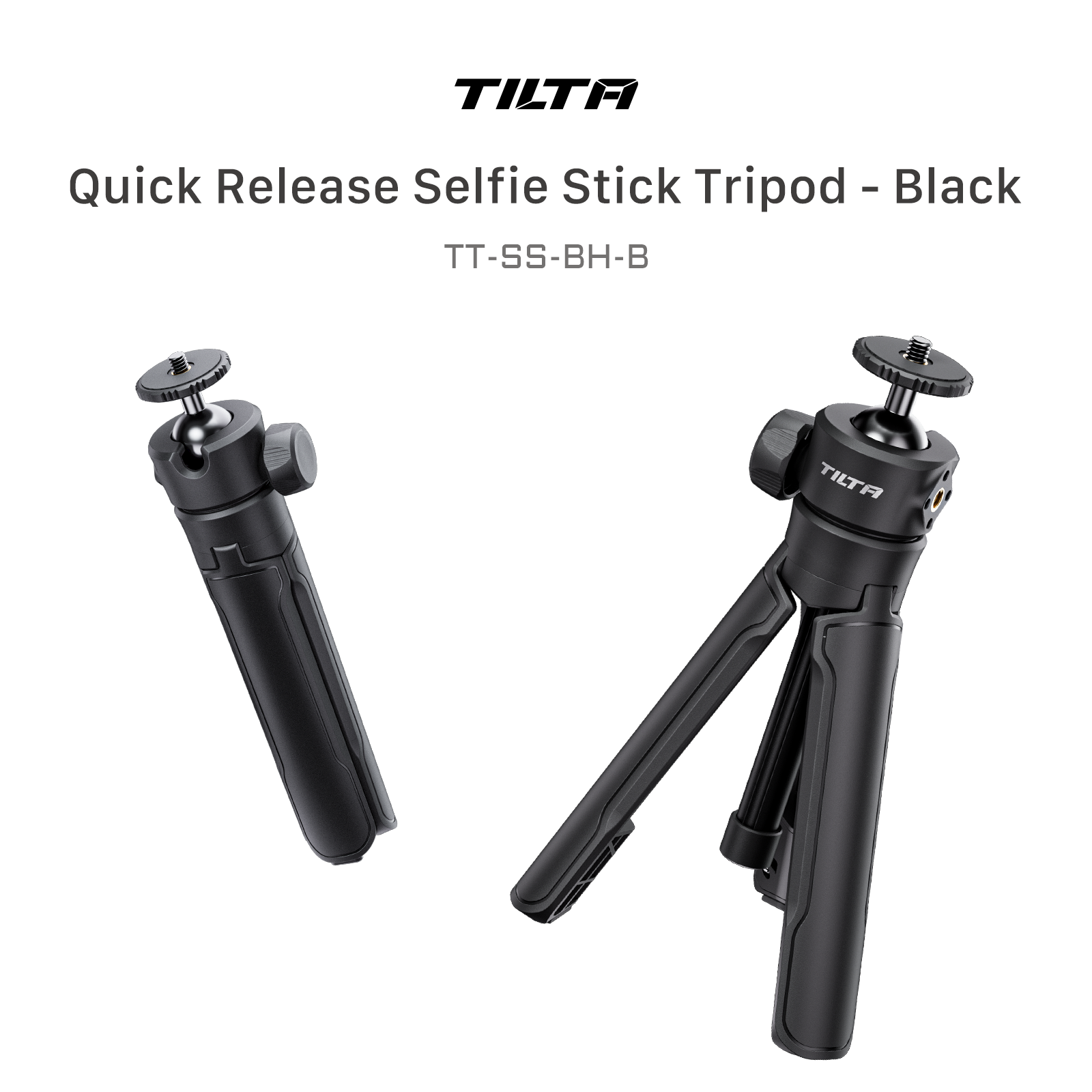 TILTA Quick Release Selfie Stick Tripod Mini Automatic Phone Tripod Pop Open Floor Stand for Outdoor Travel Vlog TT-SS-BH-B