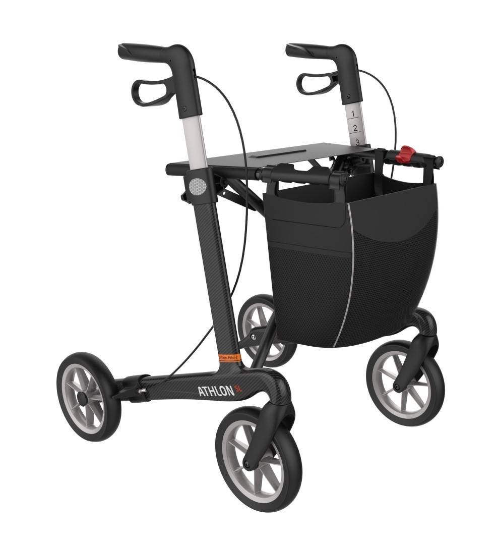 Rollator Athlon SL Bløde hjul 5,4 kg Sort