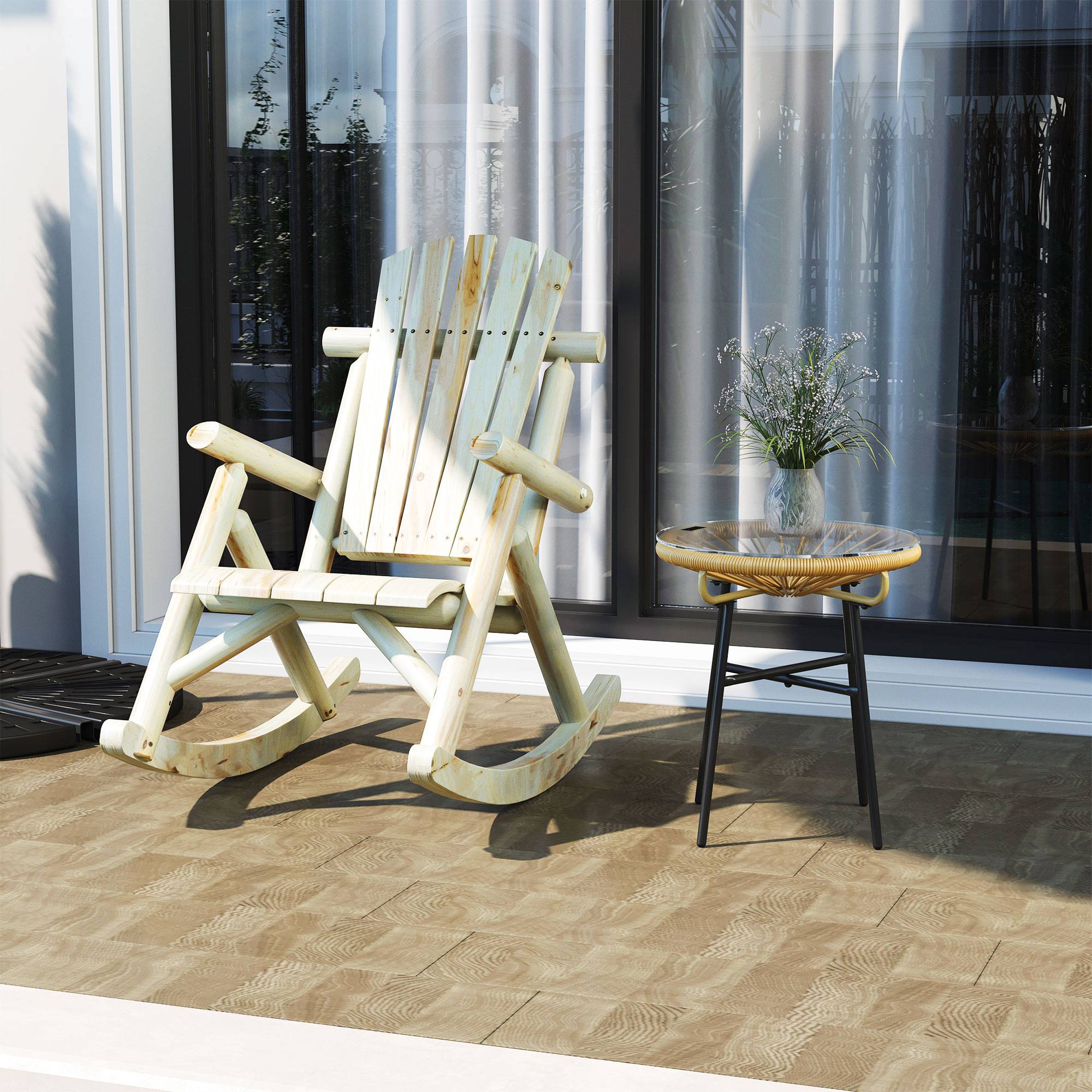 Gyngestol gyngestol havestol afslappende stol grantræ naturlig