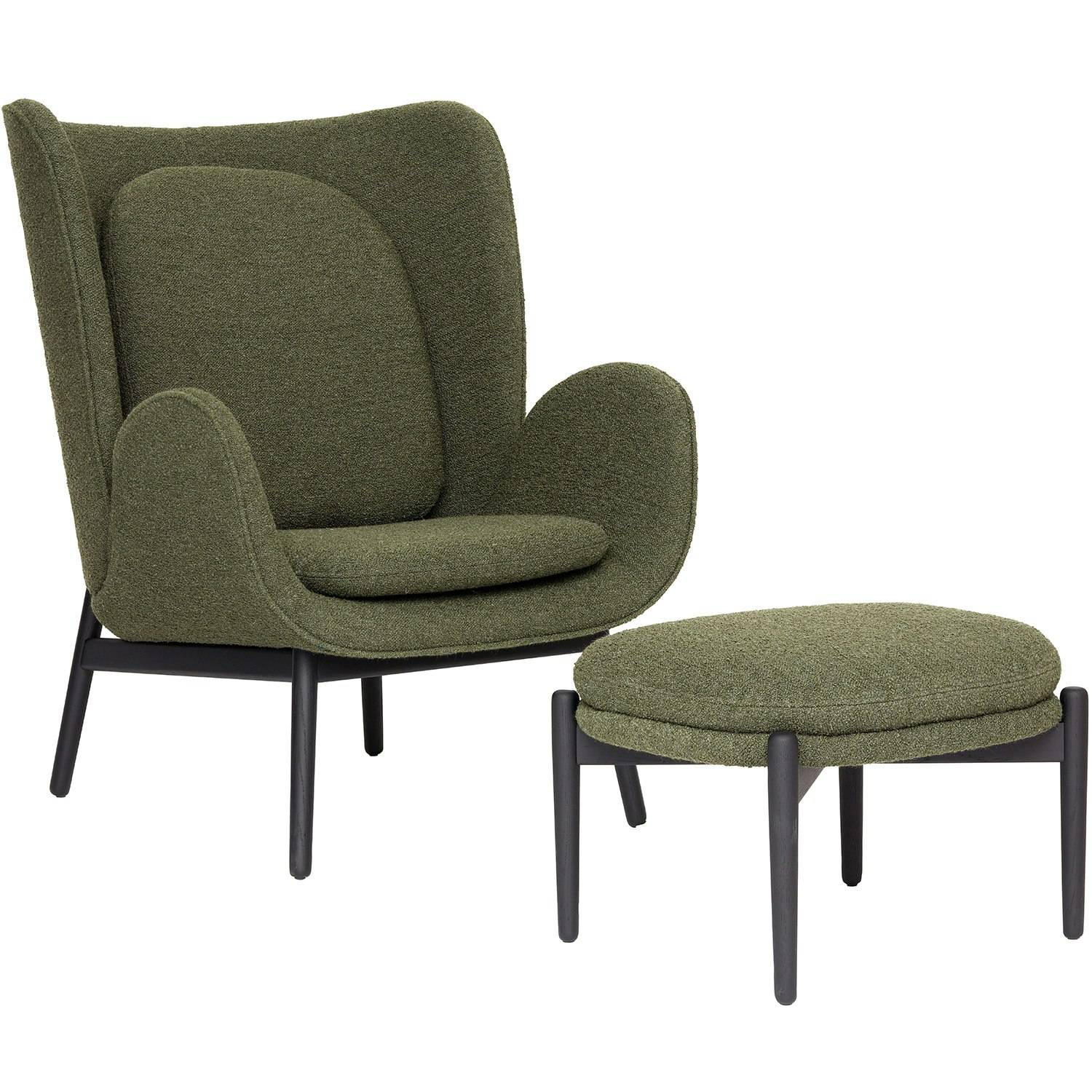 Fogia Embrace Fåtölj Med Fotpall L Barnum Pine 9 - Fåtöljer Textil Grön - P-0000039291/P-0000160895