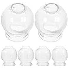 ULTECHNOVO 6st Cupping Therapy i Glas Effektiva Sugekoppar För Avkoppling Och Massage Hållbara Och Praktiska Förbättra Blodcirkulationen Och Muskelimmunitet