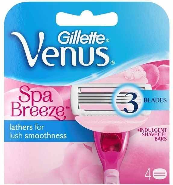 Gillette - Venus Spa 2-i-1 Breeze Blade 4 stk. - Klar til levering - Prismatch