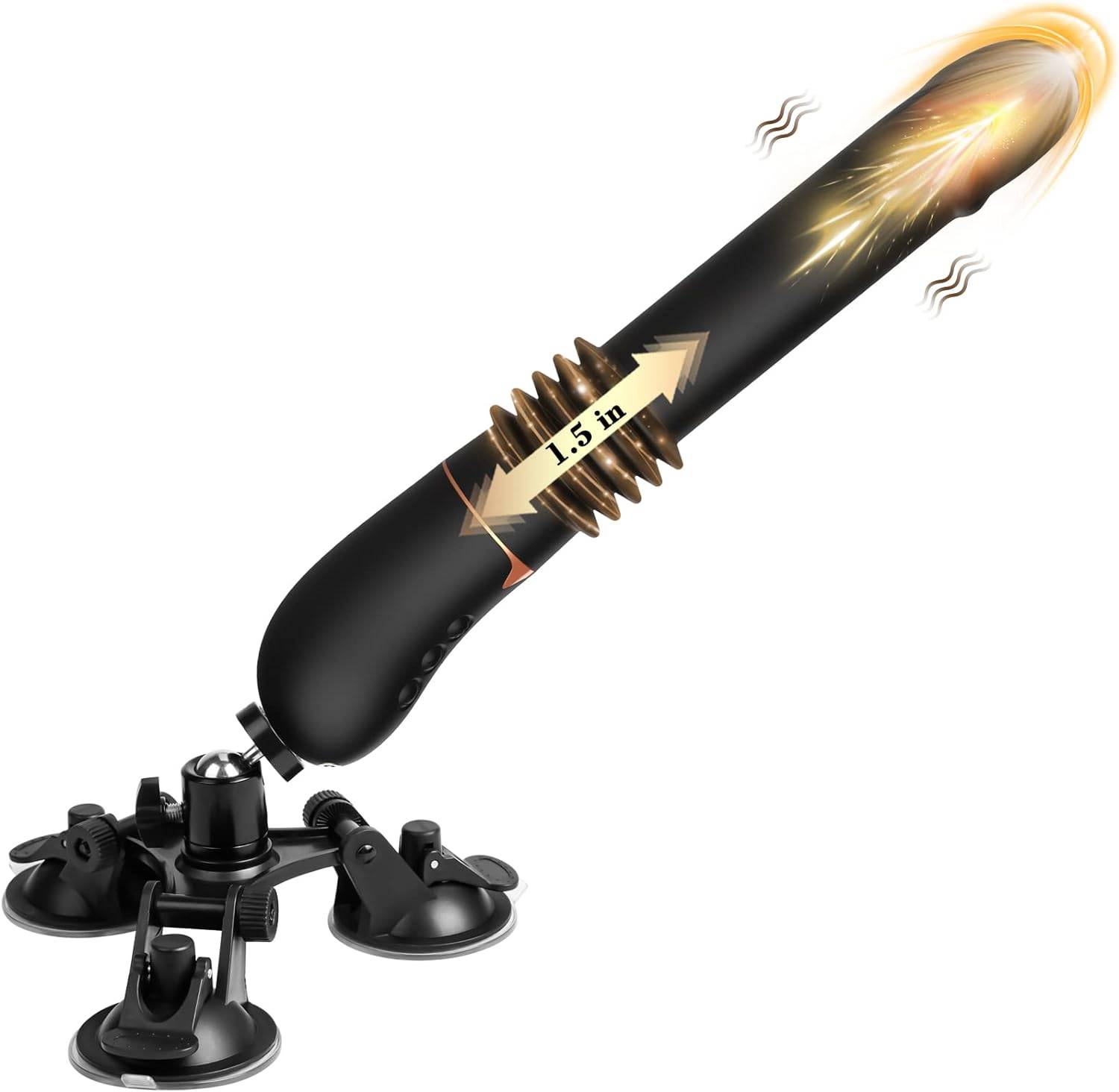 Paloqueth Vibrator Fuck Machine with Suction Cup Black.