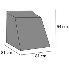 Möbelskydd - hörndel 81x81xH64 cm - Grå