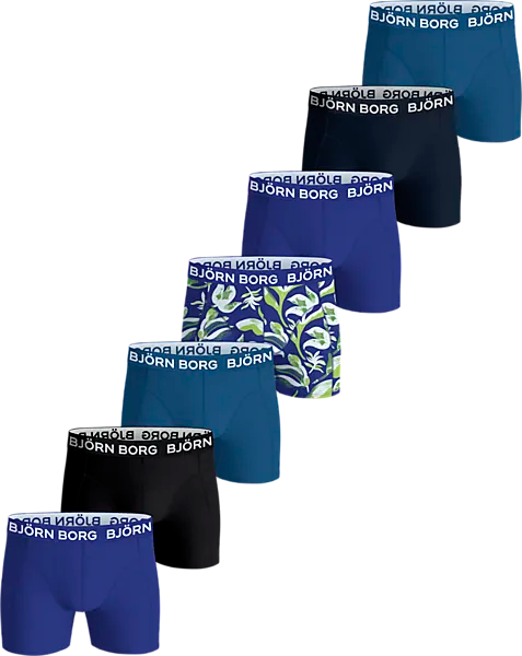 Björn Borg J Cotton Stretch Boxer 7p Underkläder Multipack 1 - 134-140
