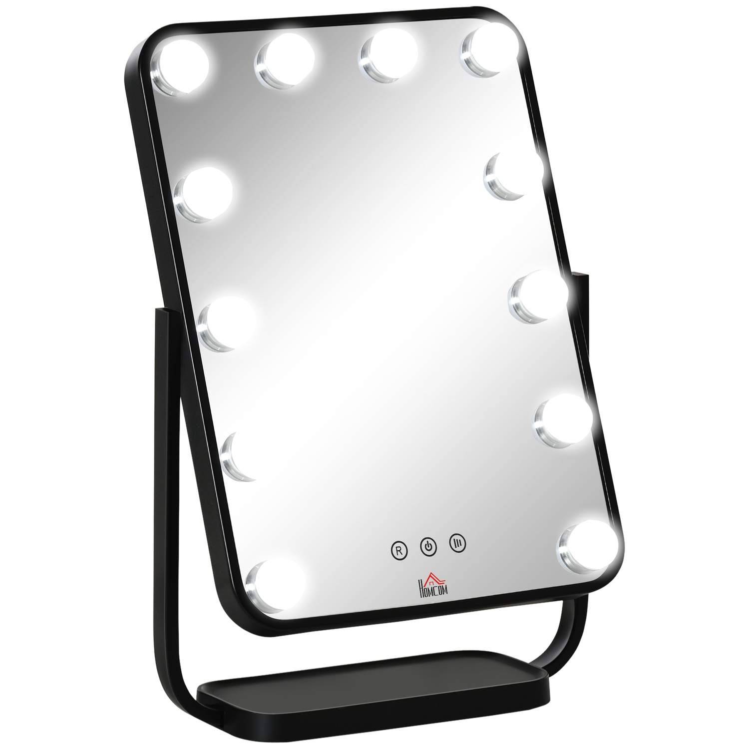 Sminkspegel med LED, dimmer och touchkontroll