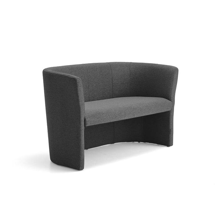 Soffa CLOSE, 2-sits, tyg, antracitgrå