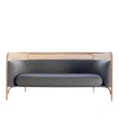 Gebruder Thonet Vienna - Targa Sofa, Black C01, Fabric Cat. B Remix 3 Col. 452 - Soffor - GamFratesi - Svart