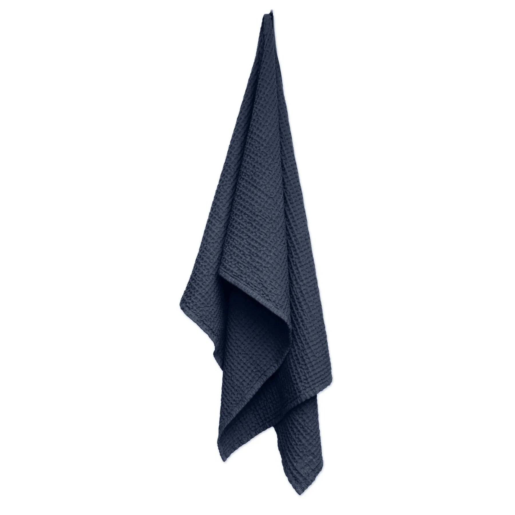 The Organic Company - Badehåndklæde Big Waffle - Dark Blue.