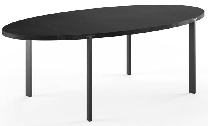 GM 2152 Ask svartbets/svartlack Matbord