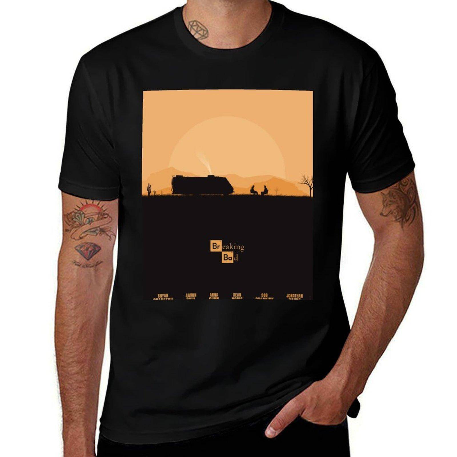 Breaking Bad Minimalistisk Filmplansch T-shirt Utility Work Kortärmad Topp cm beige