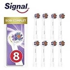 Signal Integral 8 elektriska tandborstar, komplett vård, oral B (förpackning med 4 x 2 borstar)