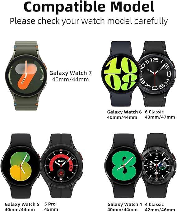 20 mm Metallarmband För Samsung Galaxy Watch 7 FE 6 5 4 44mm 40mm Armbandsband i Rostfritt Stål Galaxy Watch 6 4 Classic 47mm 46mm silver