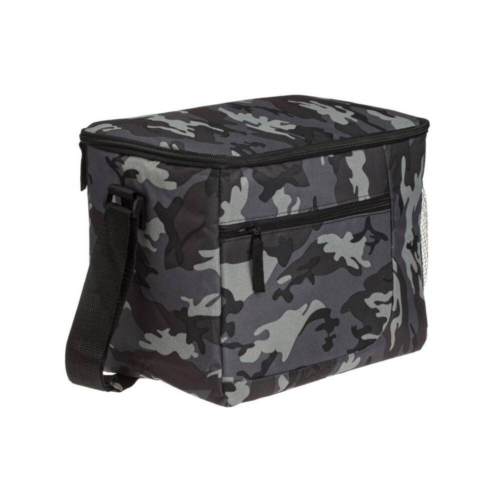 Tactical Camouflage Insulated Lunch Bag 16L 31x21x25cm Gray Portable Cooler Tote Picnic Bento Box Outdoor Ice Bag