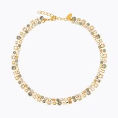 Caroline Svedbom Mini Pomona Halsband, Black Golden Combo - Guld