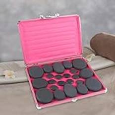 Hot-Stone-massageset med värmebox, hot stone, hälsosam massage, värmebehandling, spa massagestein, 60 ℃ ± 10 ℃ Hot-Stone-värmare, lämplig för privata användare, spa, massageterapi och avkoppling