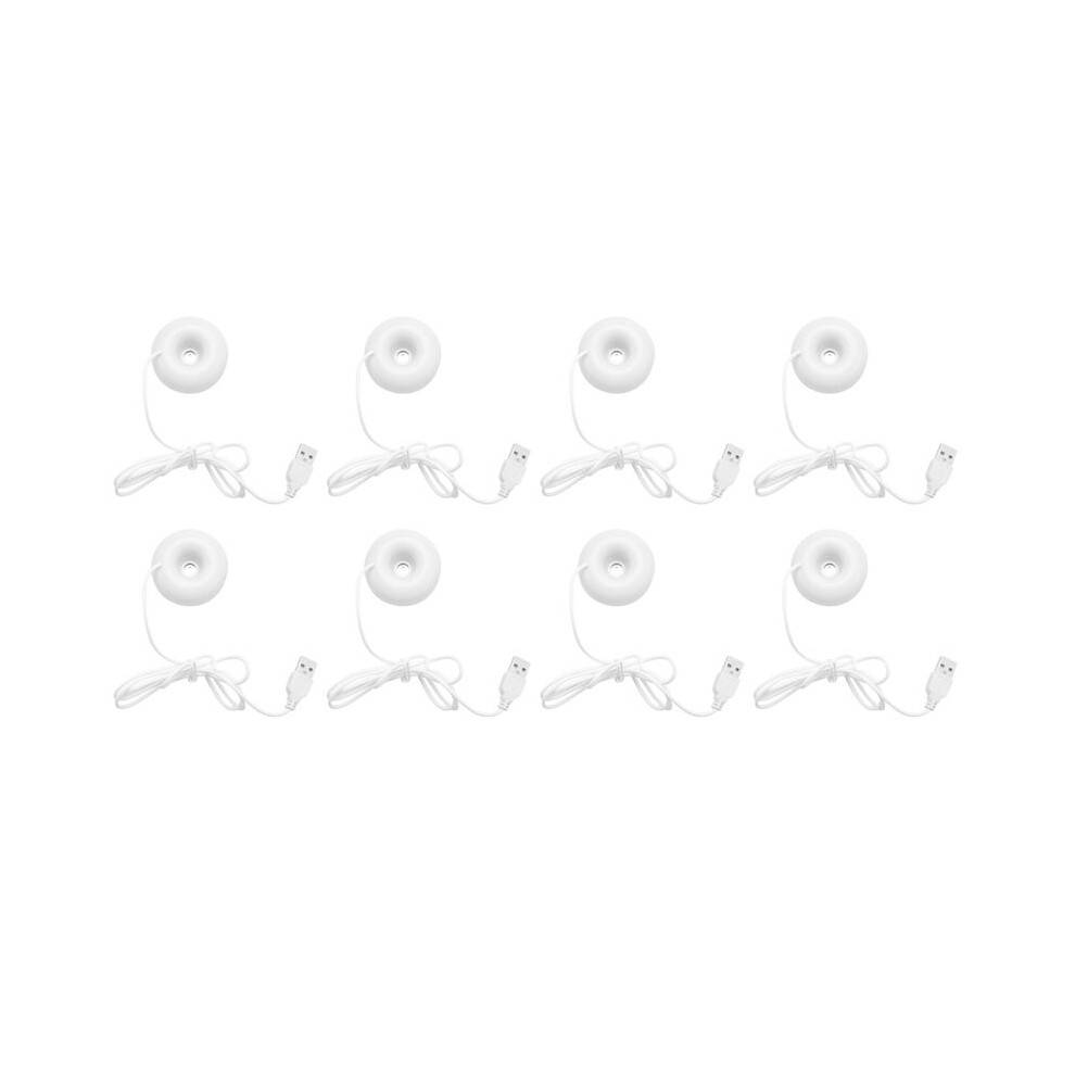 8X White Donut Humidifier Usb Office Desktop Humidifier Portable Air Purifier White