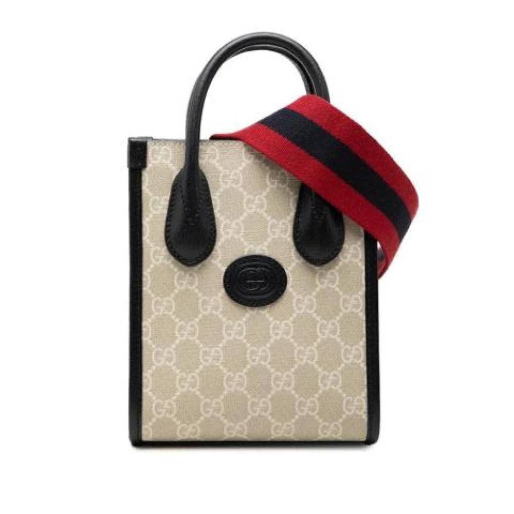 Gucci Vintage Pre-owned Vintage Skuldertaske - Vintage - Dame - Beige - ONE SIZE - Uld