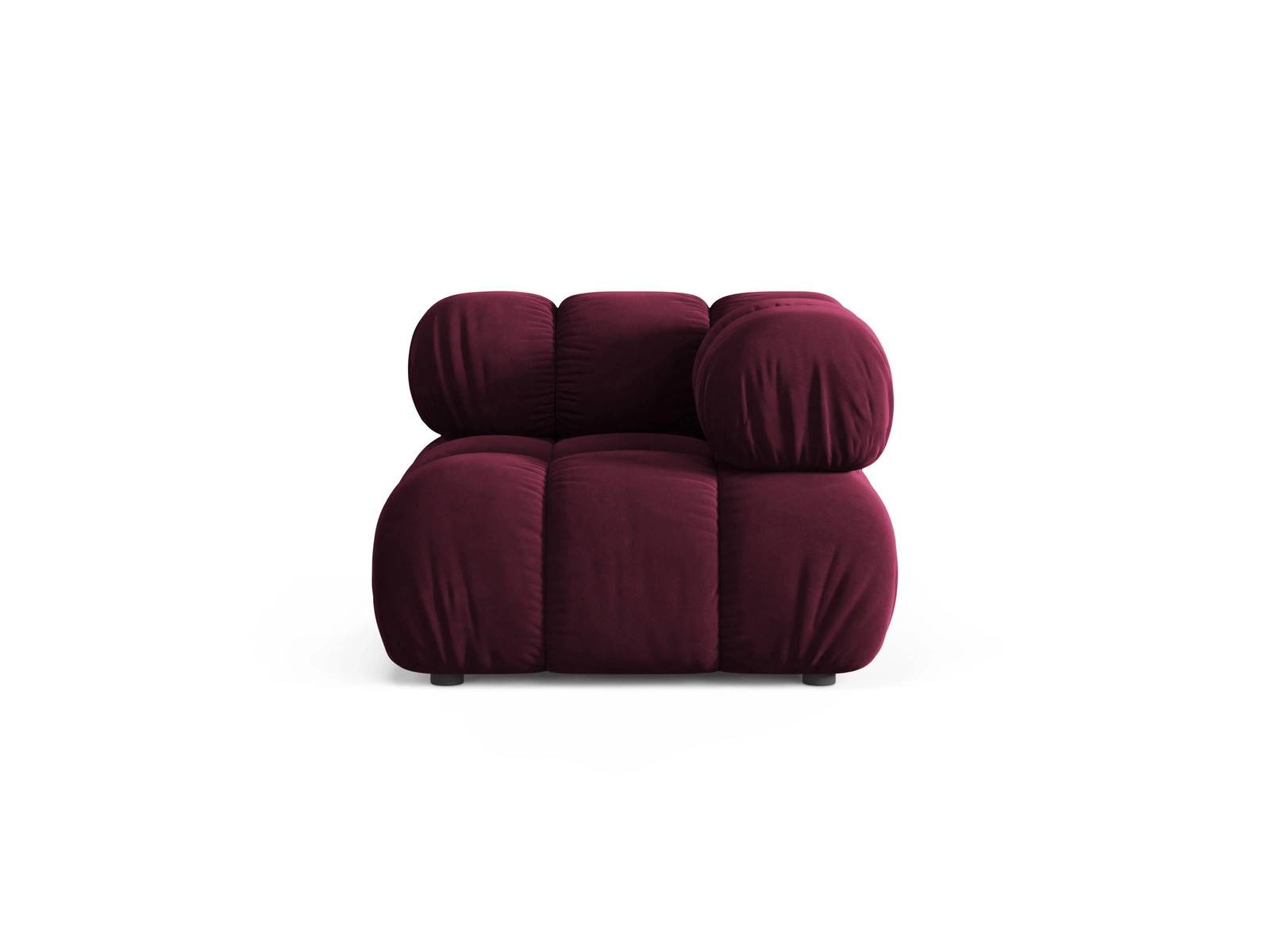 Hjørnemodul Micadoni Bellis modulsofa Venus-velour bordeaux, 94x94x70 cm