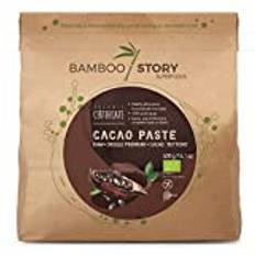 NY | Rå | BAMBOO STORY | Kakaomassa Pasta | kakaobrickor | Criollo | Bio | Peruanska | 400g | 100 % Ren