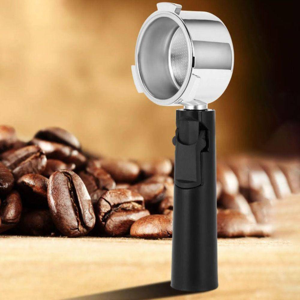 51 mm Espressofilterhandtag Bottenlöst Kaffemaskin Reservdelar Kaffe Portafilter Hem svart