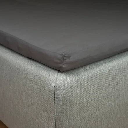Luksus kuvertlagen 100% bomuldssatin TC 500 - Grå / 90x200 cm