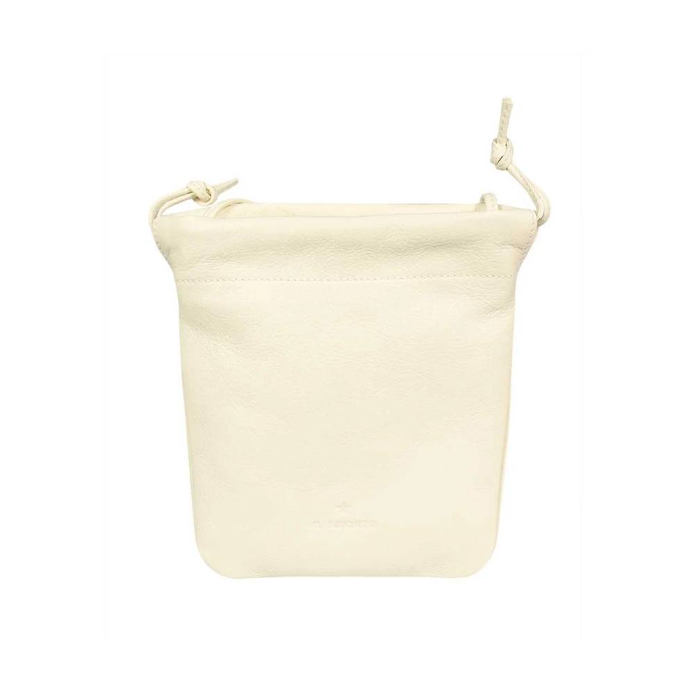 Il Bisonte Stilfuld læder crossbody taske - Tasker - Dame - Beige - ONE SIZE - Uld