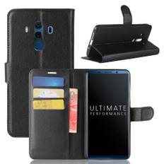 Huawei Mate 10 Pro - Læder cover / pung - Sort