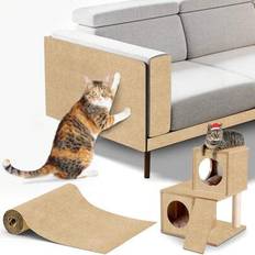 1 st klösmatta för katt med självhäftande trimmer, klösstolpe för katt, gör-det-själv-dekoration av klösmöbler för katt - Kaki (30*300cm,40*200cm,40*100cm,40*300 cm,30*200 cm,30x30cm,60x100 cm,30x100cm,50*120 cm)