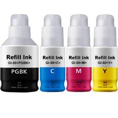 'kompatibel sæt 4x refill blæk til canon gi-50 pixma g5050 g5055 g6050 g6055 g7050 gm2050 gm4040 gm4'